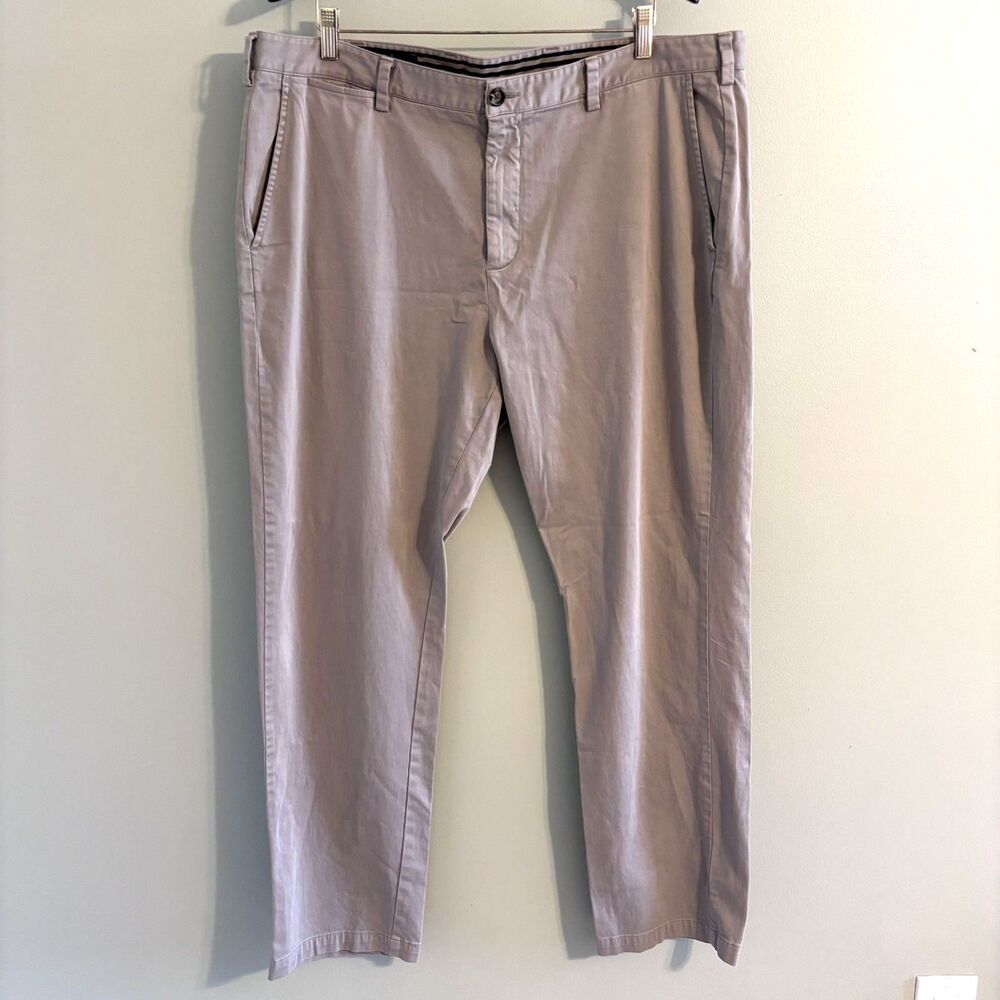 Johnston & Murphy Pants 40W x 32L Chino Cotton Tencel Stretch Khaki Office Work